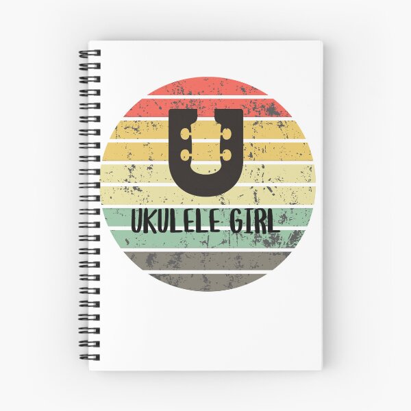 Item preview, Ukulele Girl with retro sunset designed and sold by hardscuffle.