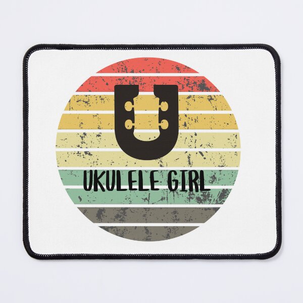 Item preview, Ukulele Girl with retro sunset designed and sold by hardscuffle.