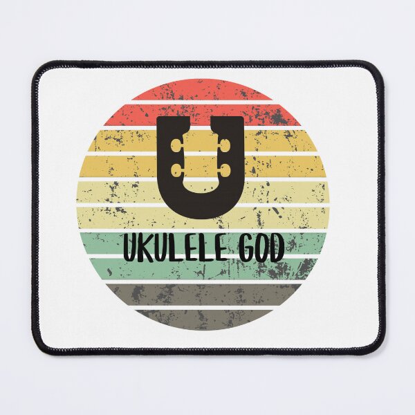 Item preview, Ukulele God with retro sunset designed and sold by hardscuffle.