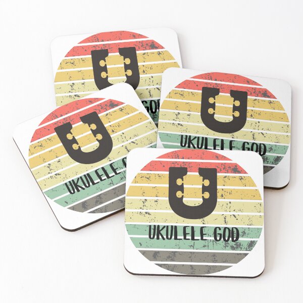 Item preview, Ukulele God with retro sunset designed and sold by hardscuffle.