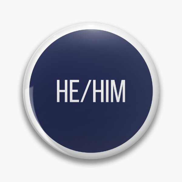 Item preview, He him pronouns - plain designed and sold by Gender Minorities Aotearoa.