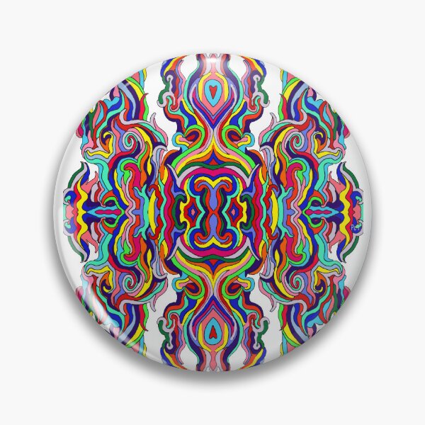 Item preview, Psychedelic Kaleidoscope Double Rainbow Digital Painting designed and sold by Nicolette Olivier.