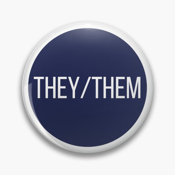 Item preview, They Them pronouns - plain designed and sold by Gender Minorities Aotearoa.
