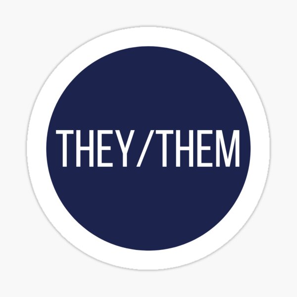 They Them pronouns - plain Sticker