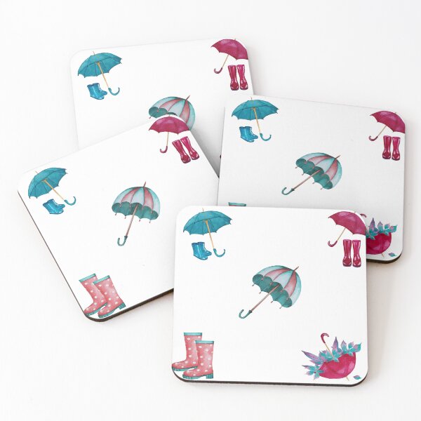 Item preview, Watercolor Umbrellas and Rain Boots  designed and sold by silviaol.