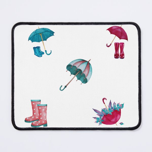 Item preview, Watercolor Umbrellas and Rain Boots designed and sold by silviaol.