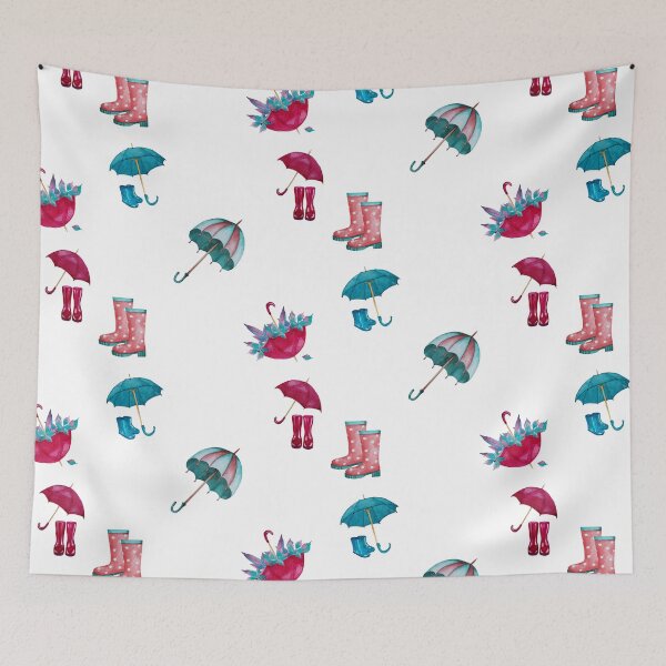 Item preview, Watercolor Umbrellas and Rain Boots  designed and sold by silviaol.