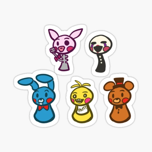 Five Nights at Freddys - Mini-Game Sprites - Set 1 Sticker for Sale by  Retr8bit