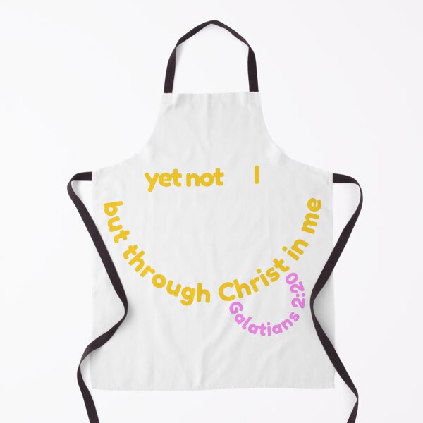 Item preview, Yet not I but through Christ in me, Christian winking smile face with tongue, Galatians 2:20 Bible verse designed and sold by Emily Roberts.
