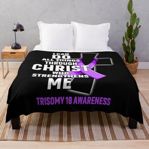 Item preview, I Can Do All Things Through Christ Who Strengthens Me Trisomy 18 Awareness designed and sold by Hatjar.