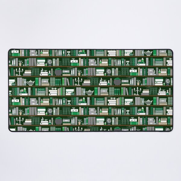 Item preview, Book Case Pattern - Green and Grey designed and sold by Kit Cronk.