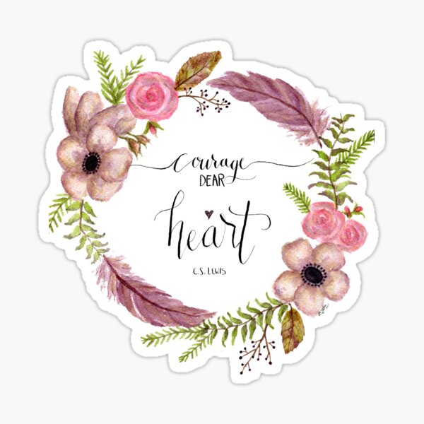 Item preview, "Courage Dear Heart" C.S. Lewis Quote designed and sold by taisophia.