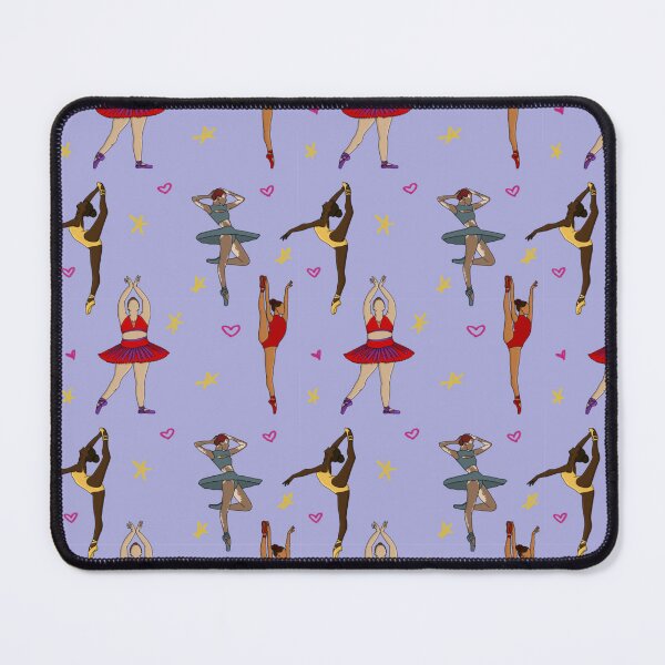 Item preview, Ballet dancer pattern with cute hearts and stars doodles designed and sold by aliciab013.