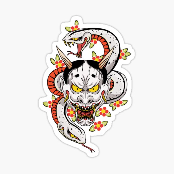 mad dog's hannya Sticker