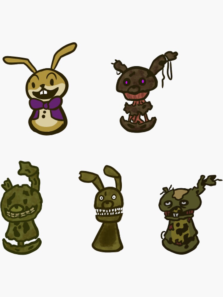 Fnaf Traps Beans Sticker By Erigold13261 Redbubble