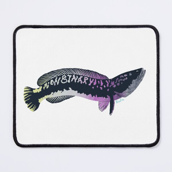 Item preview, Nonbinary Flag Snakehead designed and sold by RainFish.
