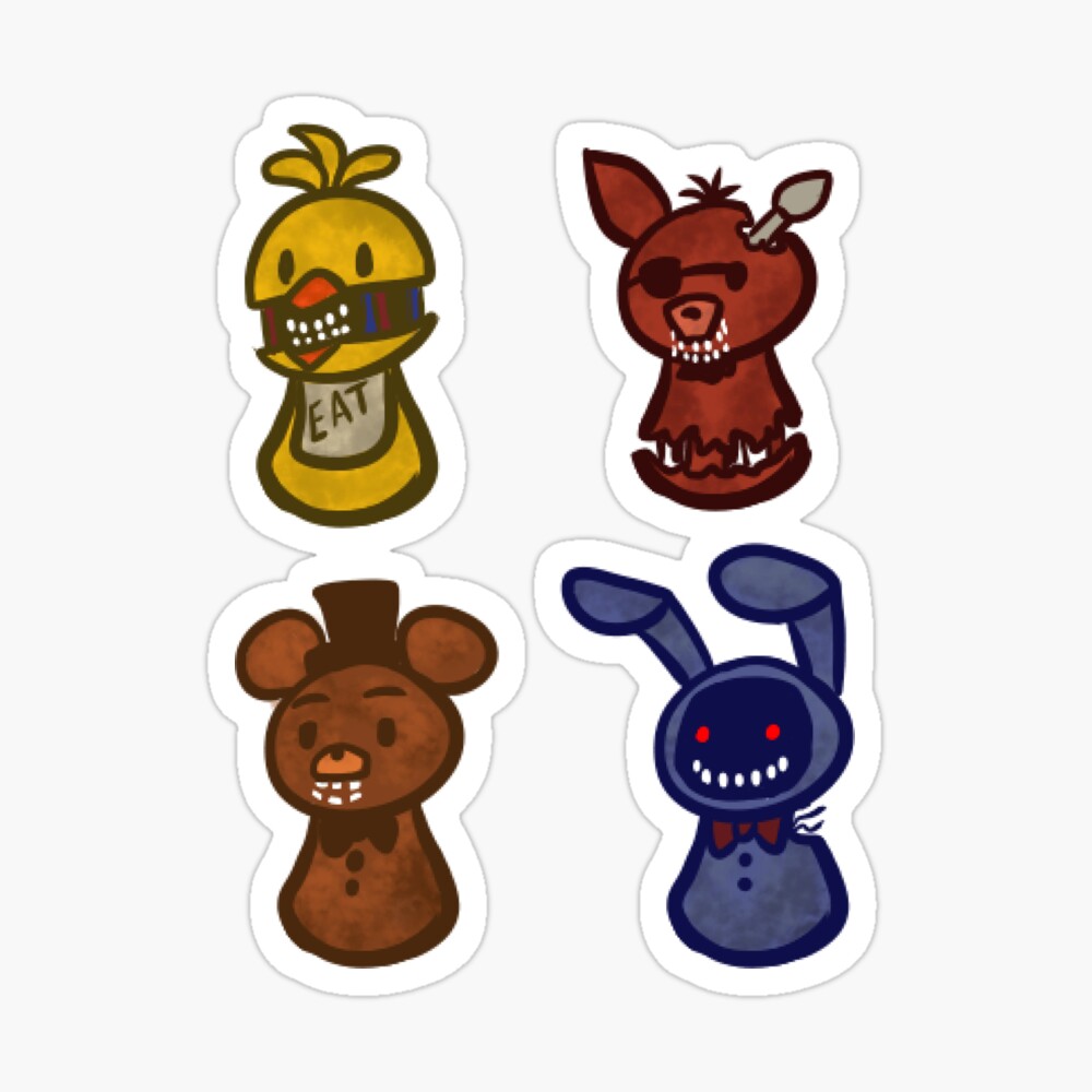 FNAF 2 Withered Animatronic Sticker Pack | Sticker