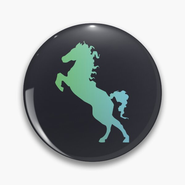 Item preview, Jumping Horse in green and blue color gradient designed and sold by Cute--Animals.