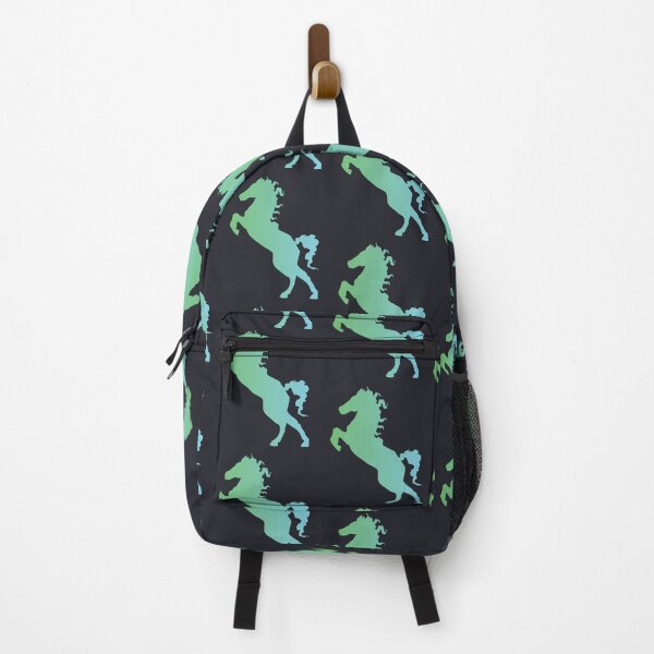 Item preview, Jumping Horse in green and blue color gradient designed and sold by Cute--Animals.