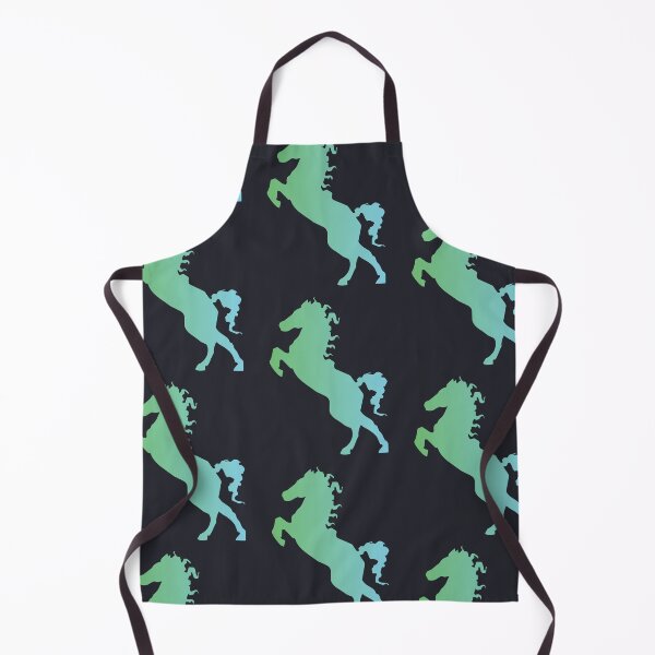 Item preview, Jumping Horse in green and blue color gradient designed and sold by Cute--Animals.