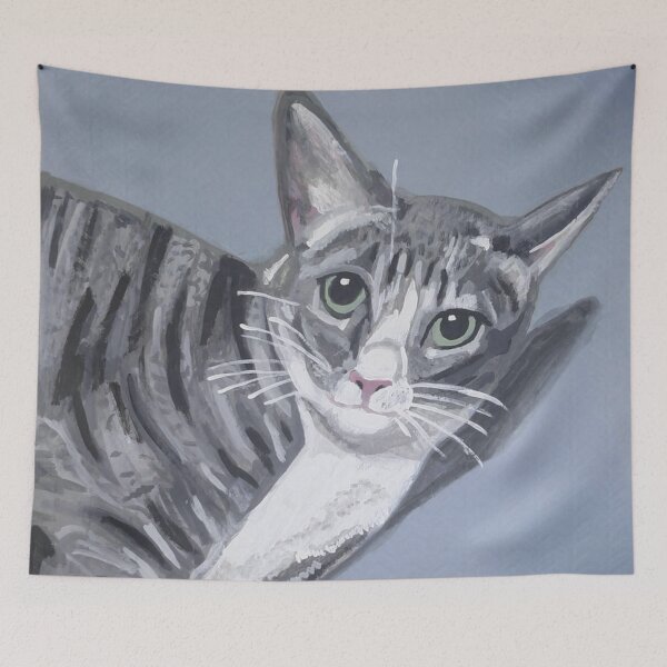 Item preview, Jon Snow the gray tabby cat designed and sold by SeraphKnightArts.