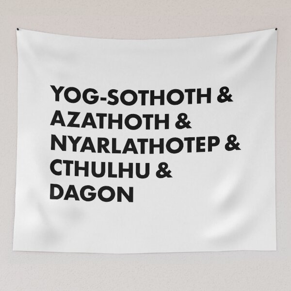 Item preview, Yog-Sothoth & Azathoth & Nyarlathotep & Cthulhu & Dagon (black) designed and sold by Murder of Crows.