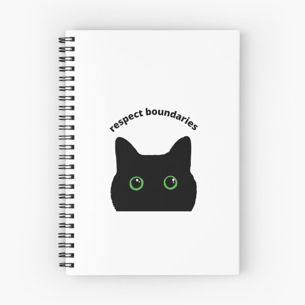 Item preview, Black Cat Respect Boundaries designed and sold by Pink Ribbon.