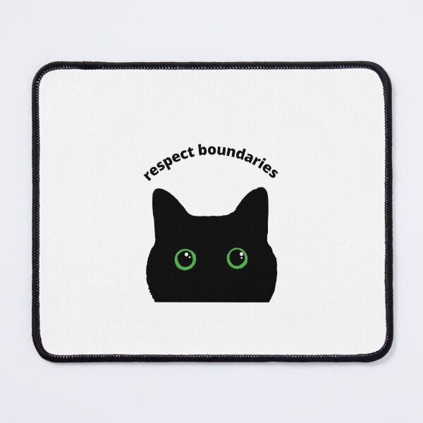 Item preview, Black Cat Respect Boundaries designed and sold by Pink Ribbon.