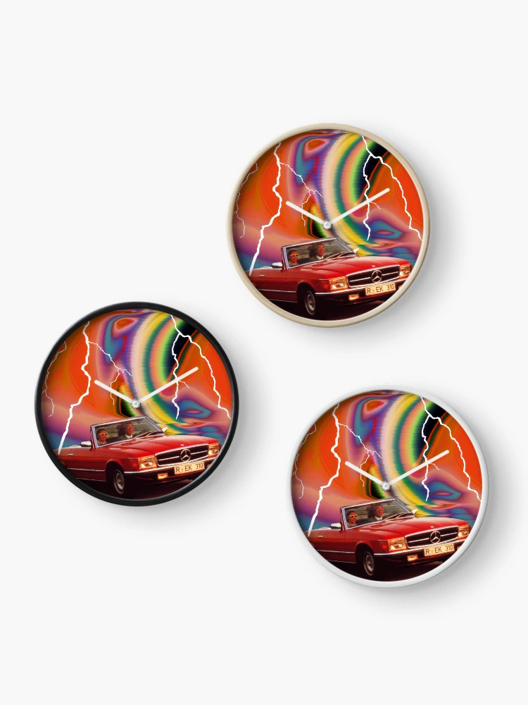 Thumbnail 3 of 4, Clock, Psychedelic Storm designed and sold by _InTheGreenhouse.