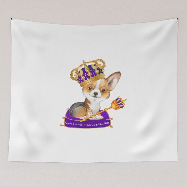 Item preview, Corgi Celebrating, Queen Platinum Jubilee 2022 designed and sold by ElliottKiti.