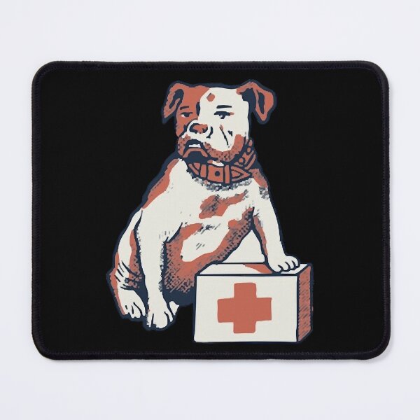 Artikelvorschau, Bulldogge auf Block mit medizinischem Kreuz entworfen und verkauft von DennisSmi34102.