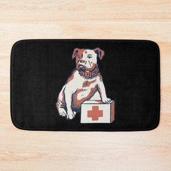 Artikelvorschau, Bulldogge auf Block mit medizinischem Kreuz entworfen und verkauft von DennisSmi34102.