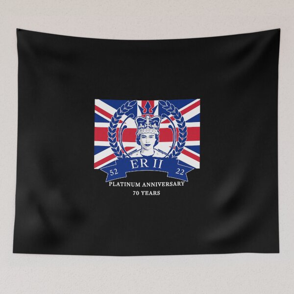 Item preview, Queen II PLATINUM Jubilee 70 Years with Union Jack designed and sold by ElliottKiti.