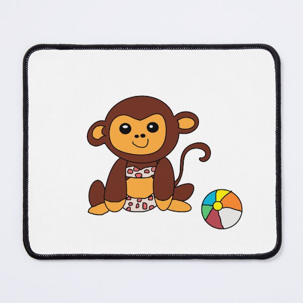 Item preview, Beach Girl Monkey and Beach Ball designed and sold by SoniasArtwork.
