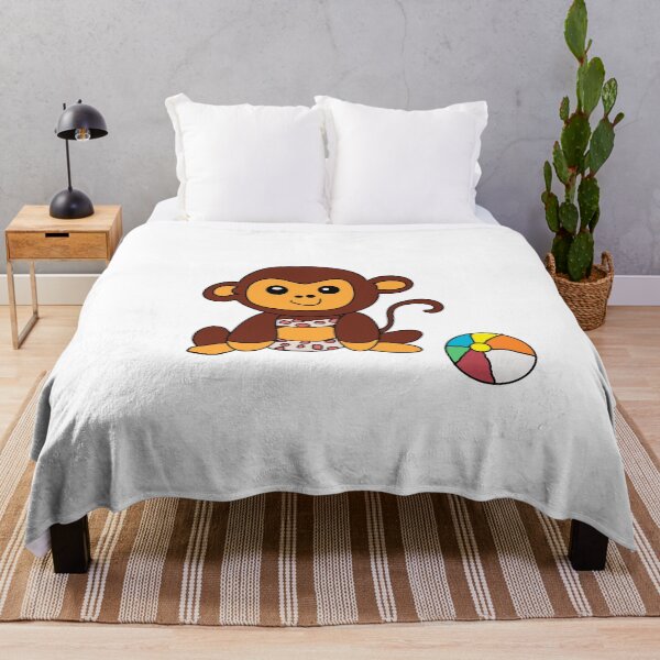 Item preview, Beach Girl Monkey and Beach Ball designed and sold by SoniasArtwork.