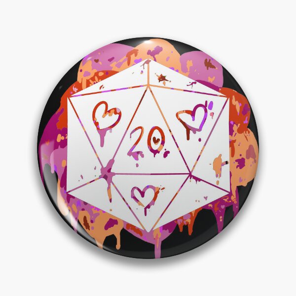 Item preview, Stealth Lesbian Pride Dice Print designed and sold by Rain Gardens.