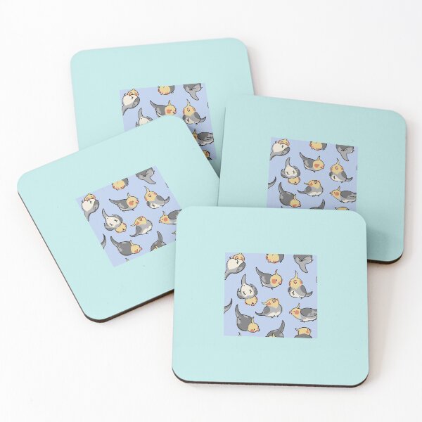 Item preview, Classic Cockatiel Doots on Blue designed and sold by Alstro-Arts.