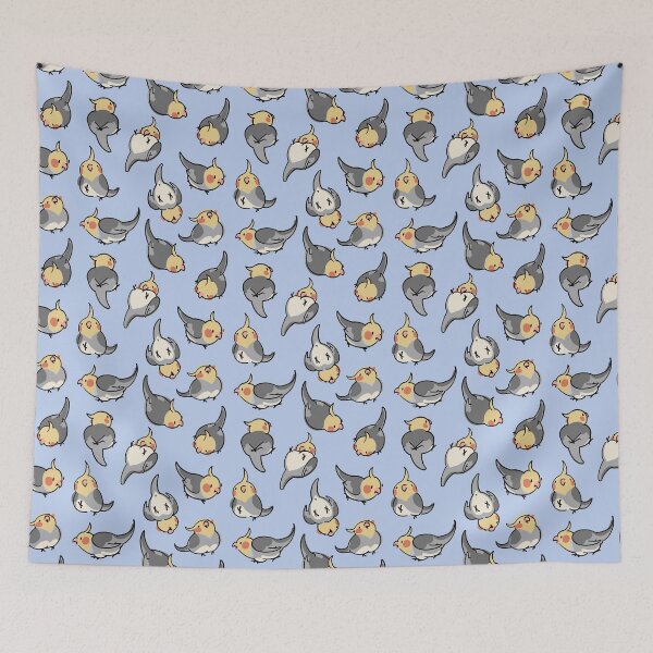 Item preview, Classic Cockatiel Doots on Blue designed and sold by Alstro-Arts.