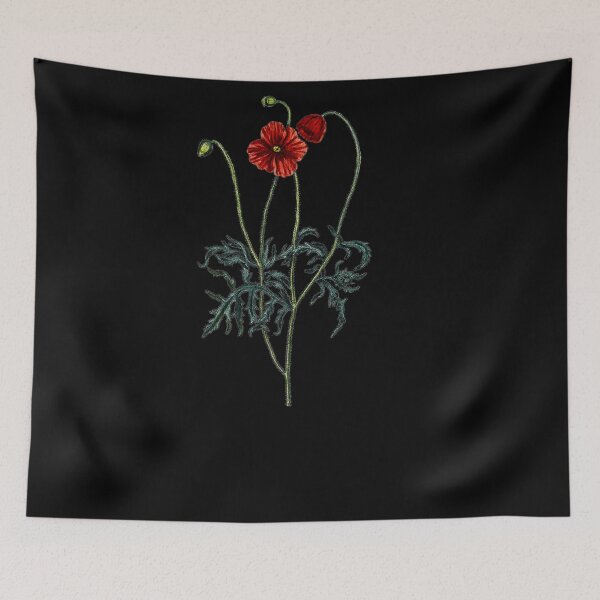 Item preview, FLORAL RED POPPIES FLOWER WITH LEAVES SUMMER designed and sold by sobriowslen.