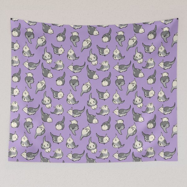 Item preview, Whiteface Cockatiel Doots on Lavender designed and sold by Alstro-Arts.