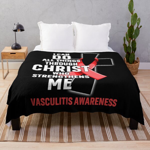 Item preview, I Can Do All Things Through Christ Who Strengthens Me Vasculitis Awareness designed and sold by Hatjar.