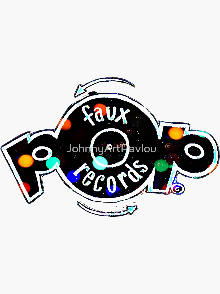 Faux Pop Records Logo (Bubbles) | Sticker