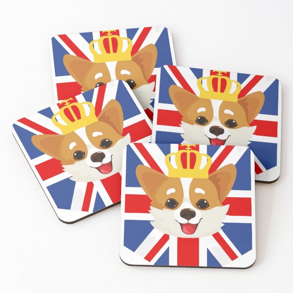 Item preview, Queen, Jubilee, Queen Jubilee Platinum Corgi Flag,Qeen art designed and sold by ElliottKiti.