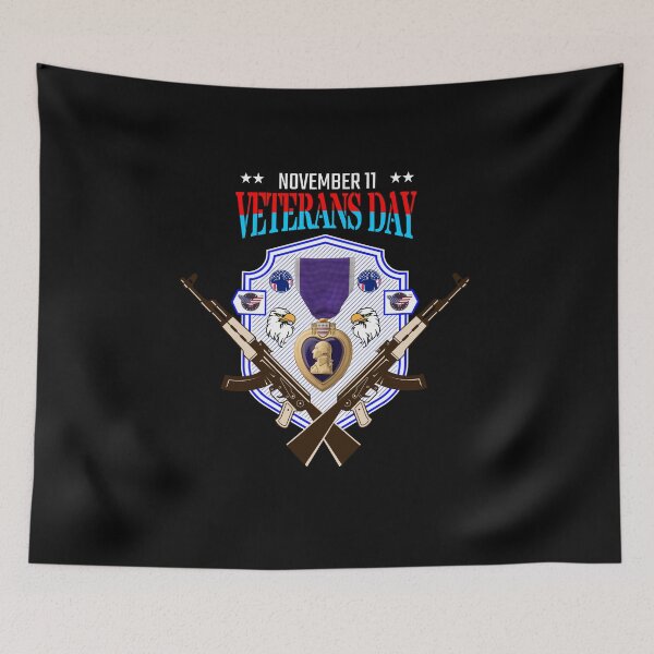 Item preview, Veterans Day Riffles November 11 Blue Text designed and sold by teewearstyle.