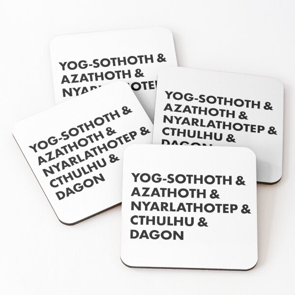 Item preview, Yog-Sothoth & Azathoth & Nyarlathotep & Cthulhu & Dagon (black) designed and sold by Murder of Crows.