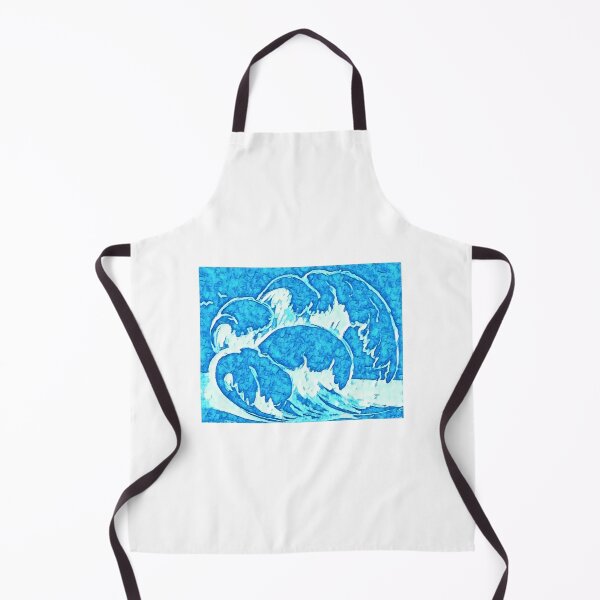 Item preview, Ocean wave, edited drawing, Light blue designed and sold by MariDaniArt.