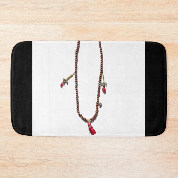 Item preview, Tibetan Buddhist Mala of Ancient Bodhi Seeds, Turquoise, Bone and Silver Chiffon Top designed and sold by bayirddrinen.