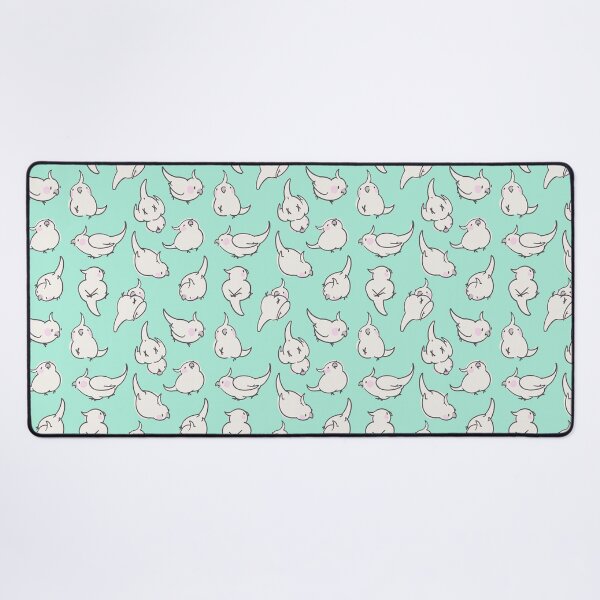 Item preview, White Cockatiel Doots on Turquoise designed and sold by Alstro-Arts.