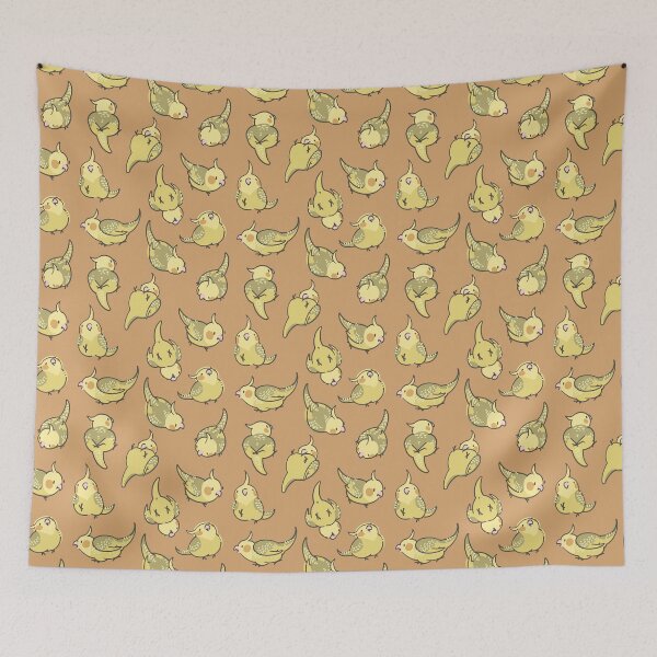 Item preview, Pearl Cockatiel Doots on Orange designed and sold by Alstro-Arts.