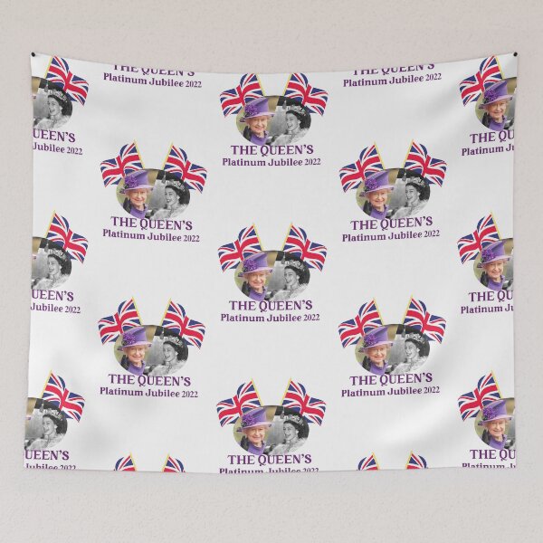 Item preview, Queen, Jubilee, Queen Platinum Jubilee 2022 flag,Qeen art designed and sold by WendaxStreet.